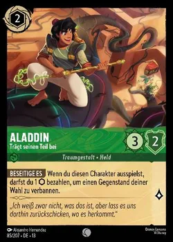 Aladdin - Trägt seinen Teil bei