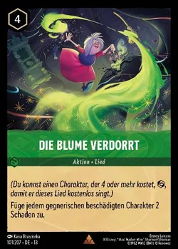 Die Blume verdorrt