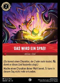 Das wird ein Spaß!