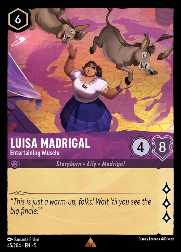 Luisa Madrigal - Muscoli Spettacolari — Disney Lorcana Personaggio card from Shimmering Skies