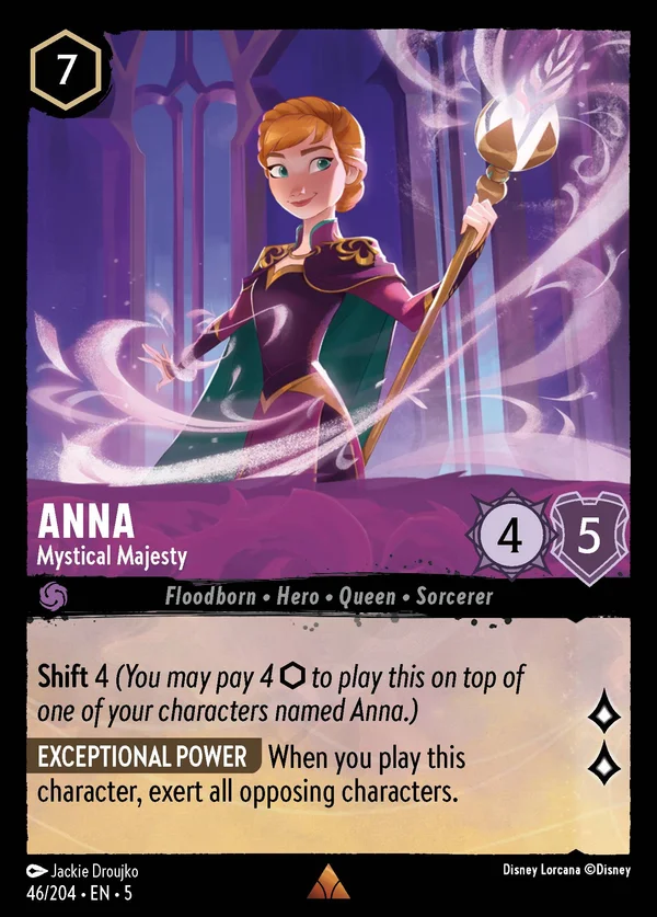 Anna - Maestà Mistica — Disney Lorcana Personaggio card from Shimmering Skies