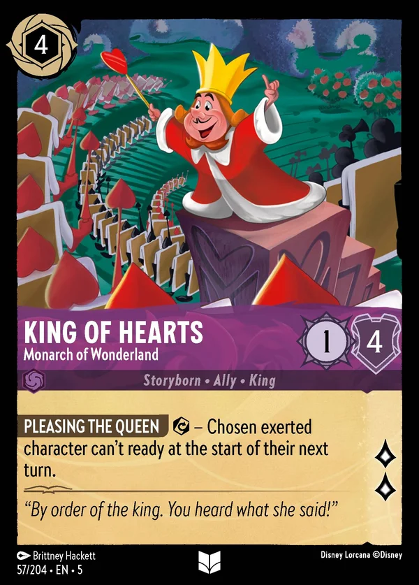 Re di Cuori - Monarca del Paese delle Meraviglie — Disney Lorcana Personaggio card from Shimmering Skies