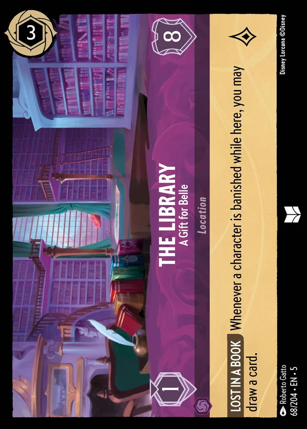 La Biblioteca - Un Dono per Belle — Disney Lorcana Luogo card from Shimmering Skies