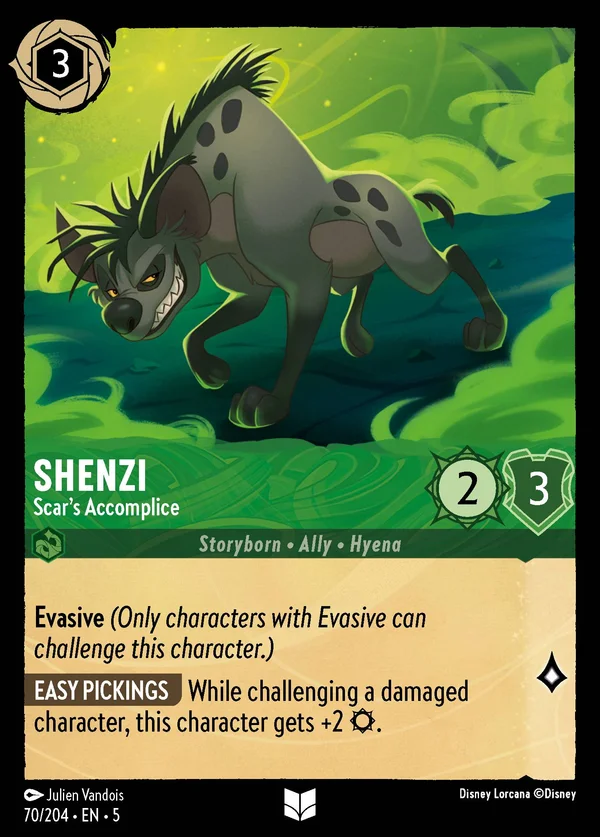 Shenzi - Complice di Scar — Disney Lorcana Personaggio card from Shimmering Skies