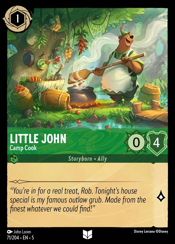 Little John - Cuoco da Campo — Disney Lorcana Personaggio card from Shimmering Skies