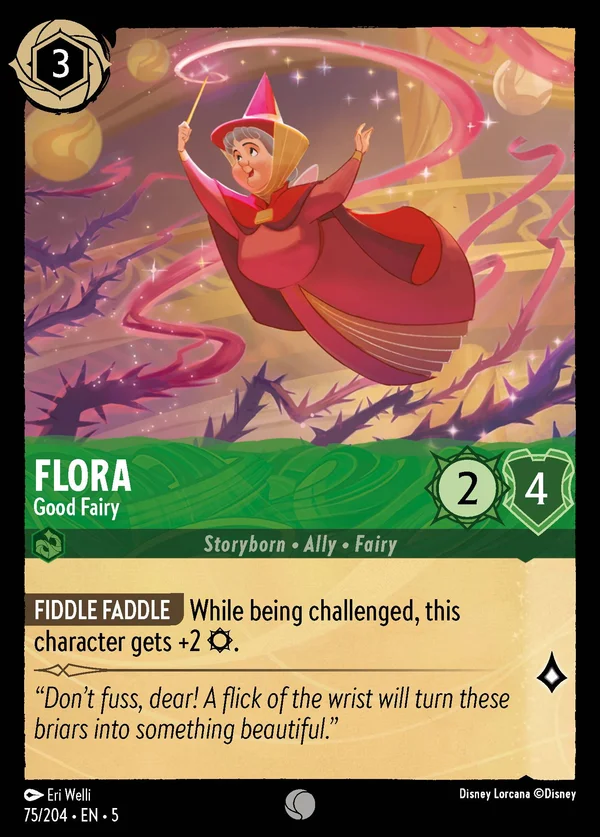 Flora - Buona Fata — Disney Lorcana Personaggio card from Shimmering Skies