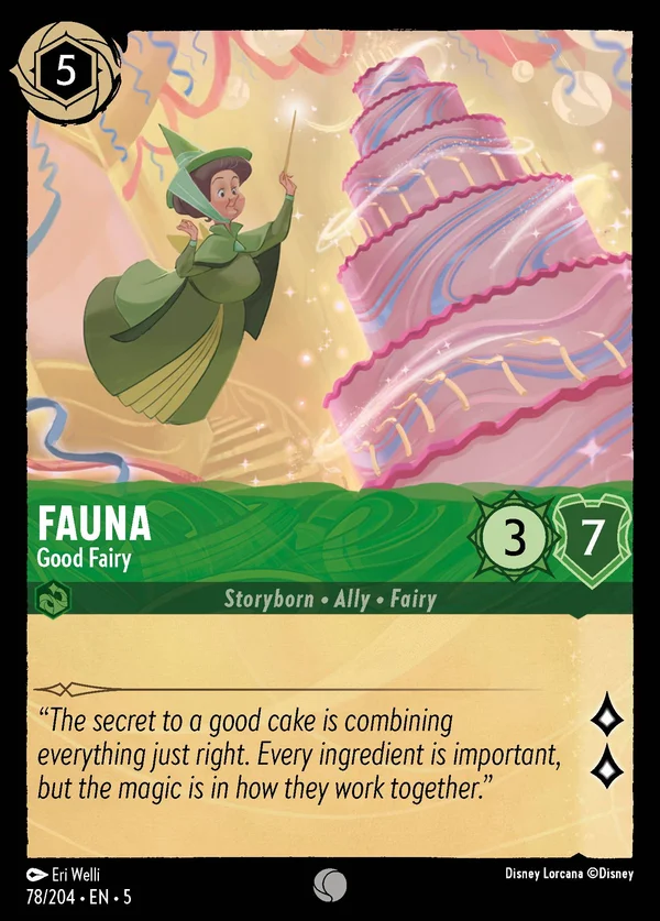 Fauna - Buona Fata — Disney Lorcana Personaggio card from Shimmering Skies