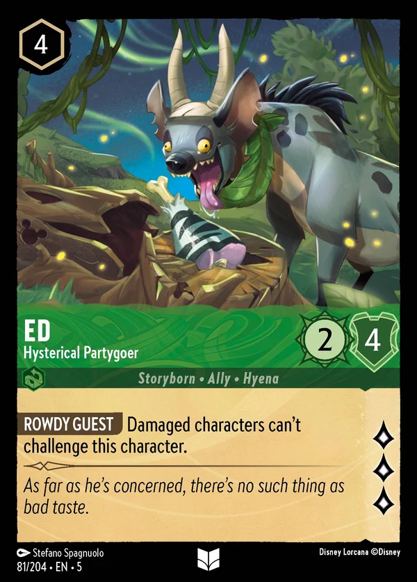 Ed - Festaiolo Svalvolato — Disney Lorcana Personaggio card from Shimmering Skies