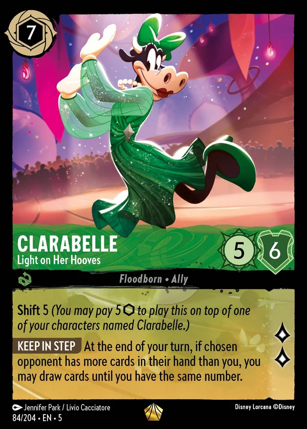 Clarabella - Zoccoli Leggiadri — Disney Lorcana Personaggio card from Shimmering Skies