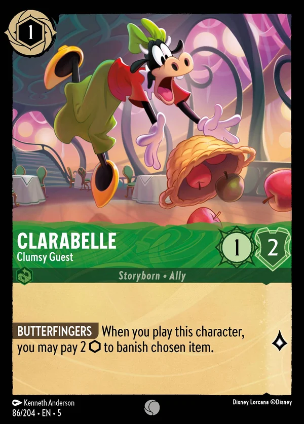 Clarabella - Ospite Pasticciona — Disney Lorcana Personaggio card from Shimmering Skies
