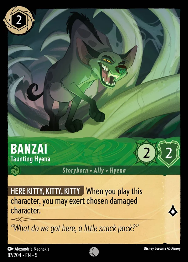 Banzai - Iena Sarcastica — Disney Lorcana Personaggio card from Shimmering Skies