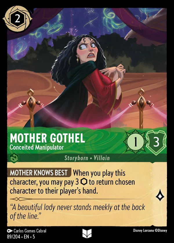 Madre Gothel - Manipolatrice Presuntuosa — Disney Lorcana Personaggio card from Shimmering Skies