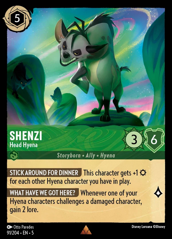 Shenzi - Capo Iena — Disney Lorcana Personaggio card from Shimmering Skies