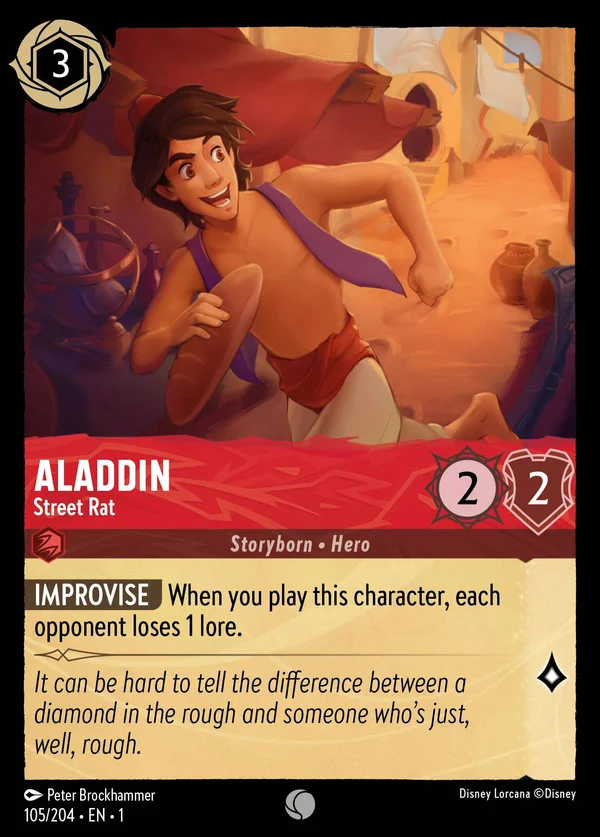 Aladdin - Street Rat — Disney Lorcana Character card from The First Chapter