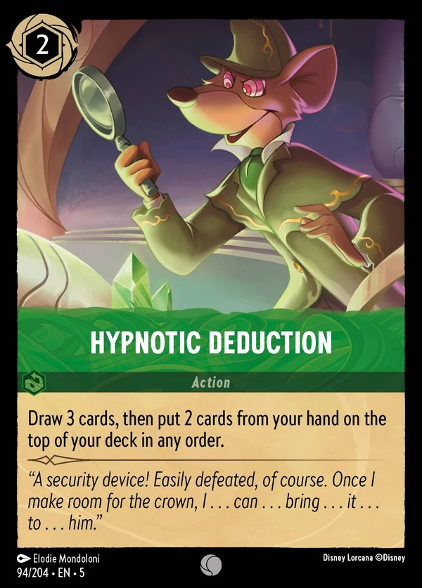 Deduzione Ipnotica — Disney Lorcana Azione card from Shimmering Skies