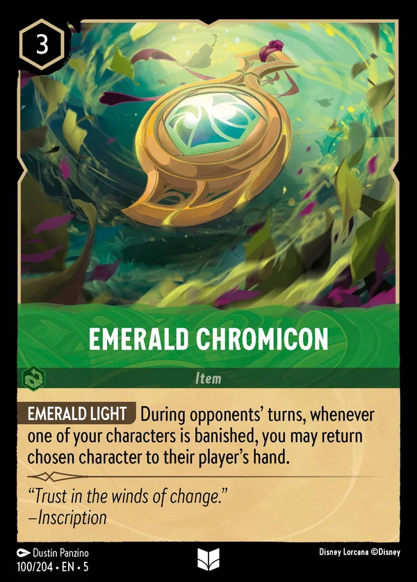 Cromicon di Smeraldo — Disney Lorcana Oggetto card from Shimmering Skies