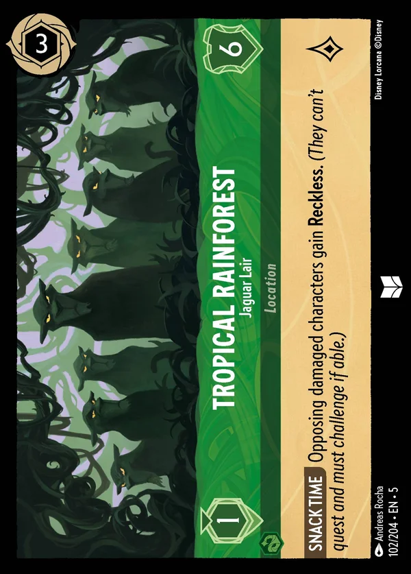 Foresta Tropicale - Tana dei Giaguari — Disney Lorcana Luogo card from Shimmering Skies
