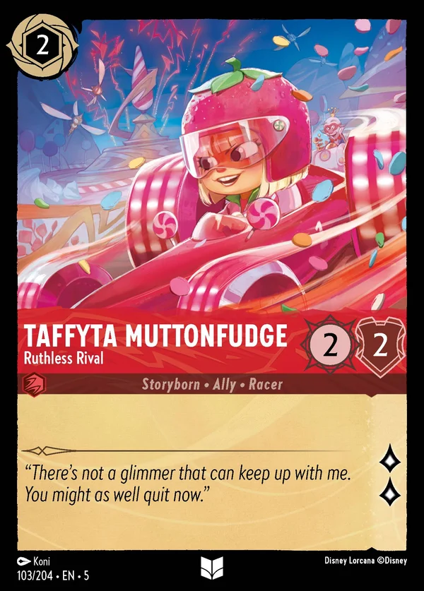 Taffyta Muttonfudge - Rivale Senza Scrupoli — Disney Lorcana Personaggio card from Shimmering Skies