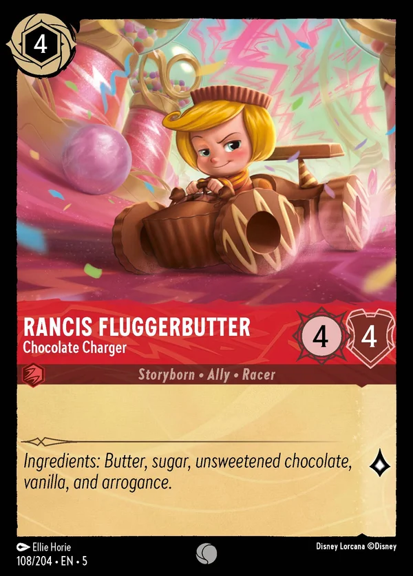 Rancis Fluggerbutter - Velocista di Cioccolato — Disney Lorcana Personaggio card from Shimmering Skies
