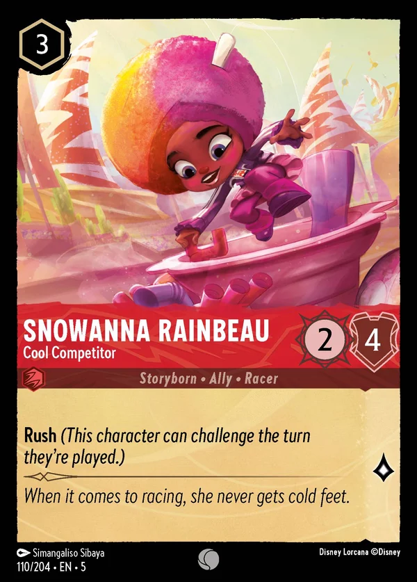 Snowanna Rainbeau - Avversaria Glaciale — Disney Lorcana Personaggio card from Shimmering Skies