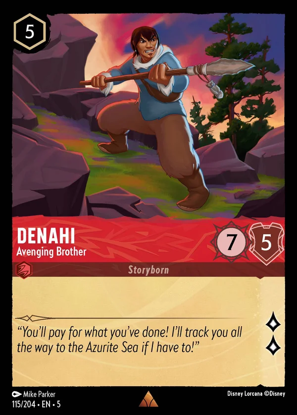 Denahi - Fratello Vendicatore — Disney Lorcana Personaggio card from Shimmering Skies