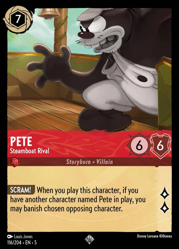 Gambadilegno - Rivale del Battello a Vapore — Disney Lorcana Personaggio card from Shimmering Skies
