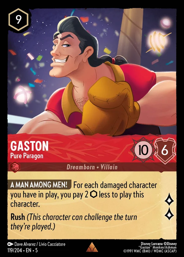 Gaston - Ganzo Più Ganzo — Disney Lorcana Personaggio card from Shimmering Skies