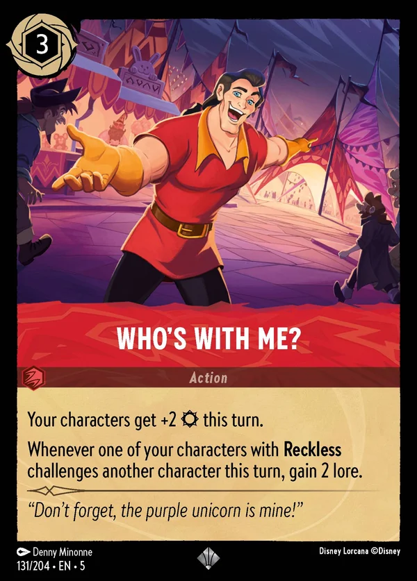 Chi Viene con Me? — Disney Lorcana Azione card from Shimmering Skies