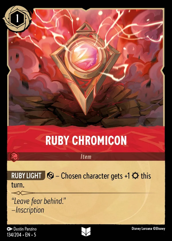 Cromicon di Rubino — Disney Lorcana Oggetto card from Shimmering Skies
