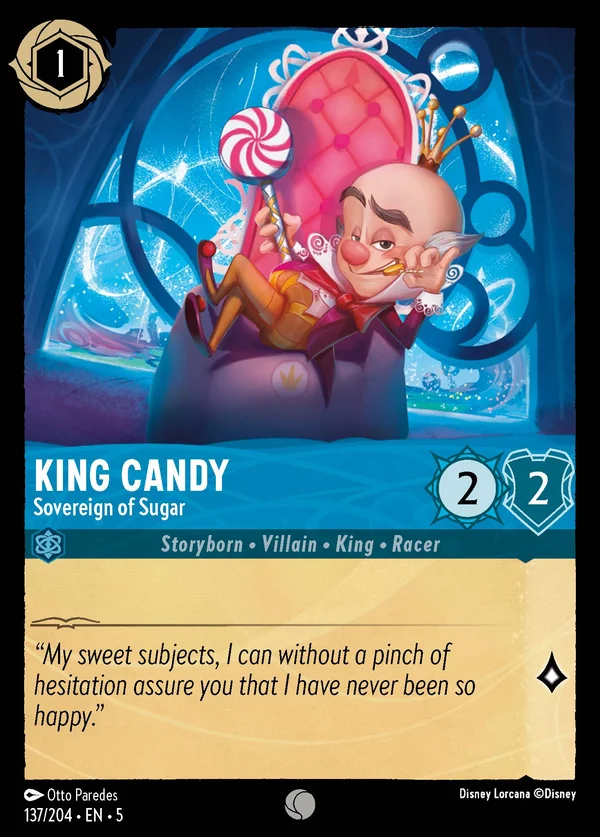 Re Candito - Sovrano dello Zucchero — Disney Lorcana Personaggio card from Shimmering Skies