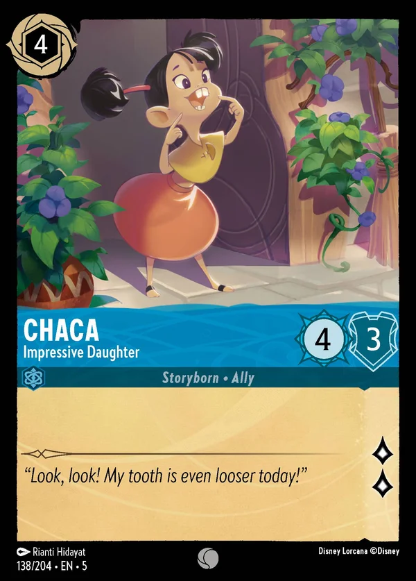Chaca - Figlia Straordinaria — Disney Lorcana Personaggio card from Shimmering Skies