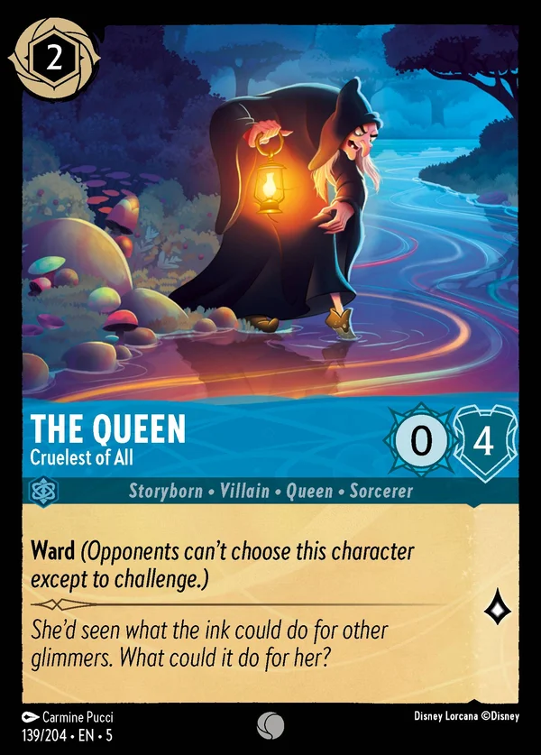 Regina - La Più Crudele del Reame — Disney Lorcana Personaggio card from Shimmering Skies