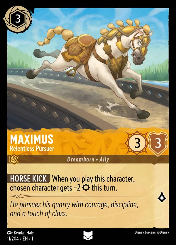 Maximus - Relentless Pursuer — Disney Lorcana Character card from The First Chapter