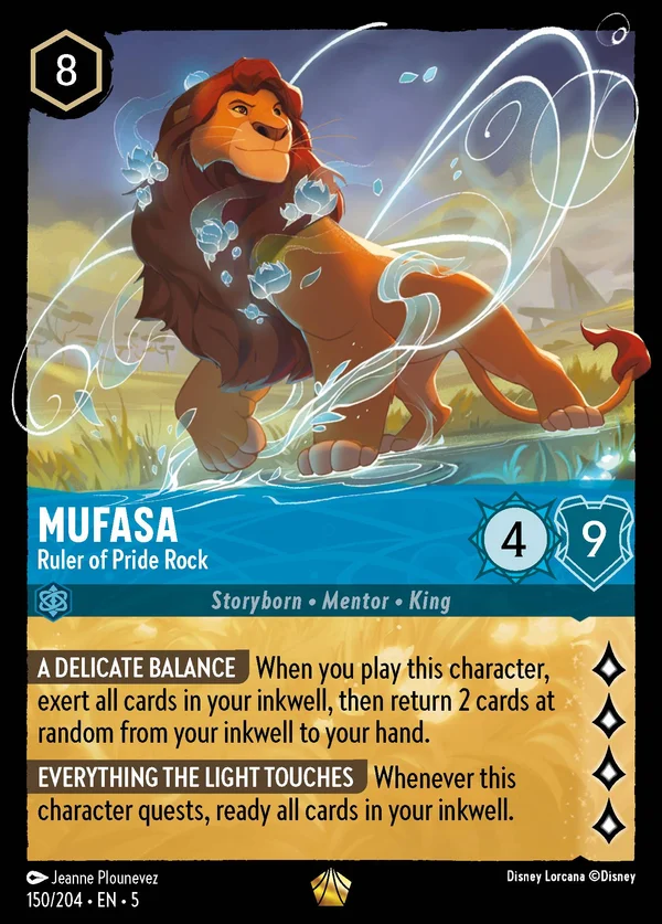 Mufasa - Sovrano della Rupe dei Re — Disney Lorcana Personaggio card from Shimmering Skies