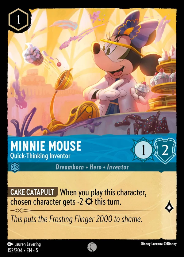 Minni - Sveglia Inventrice — Disney Lorcana Personaggio card from Shimmering Skies