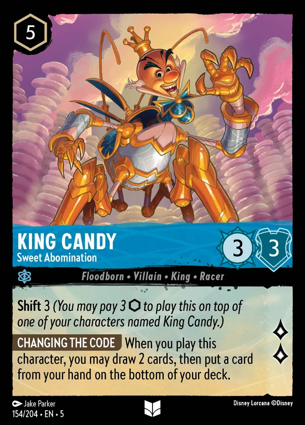 Re Candito - Dolce Abominio — Disney Lorcana Personaggio card from Shimmering Skies