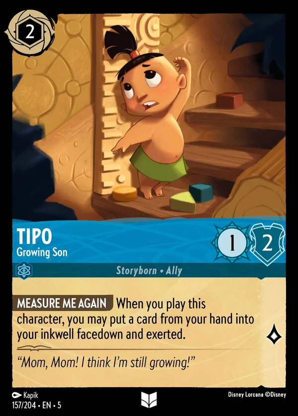 Tipo - Figlio in Crescita — Disney Lorcana Personaggio card from Shimmering Skies