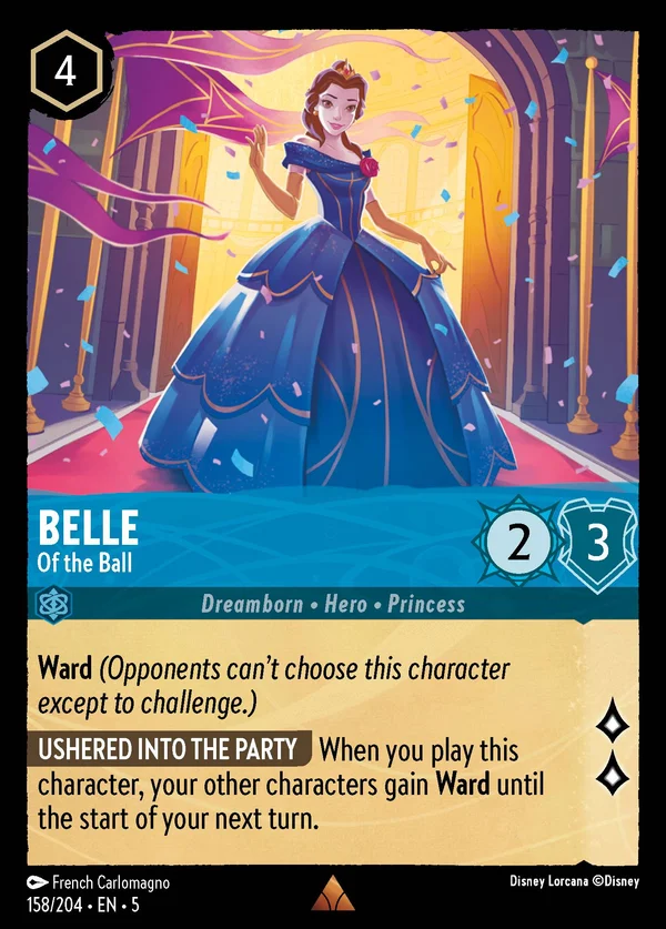 Belle - Reginetta del Ballo — Disney Lorcana Personaggio card from Shimmering Skies