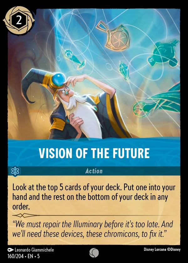 Visione del Futuro — Disney Lorcana Azione card from Shimmering Skies