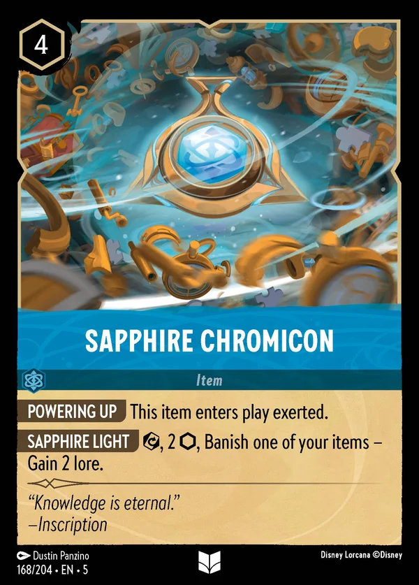 Cromicon di Zaffiro — Disney Lorcana Oggetto card from Shimmering Skies