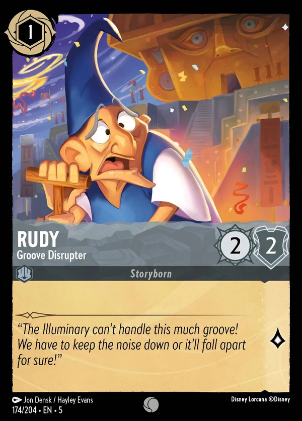 Rudy - Rompiritmo — Disney Lorcana Personaggio card from Shimmering Skies