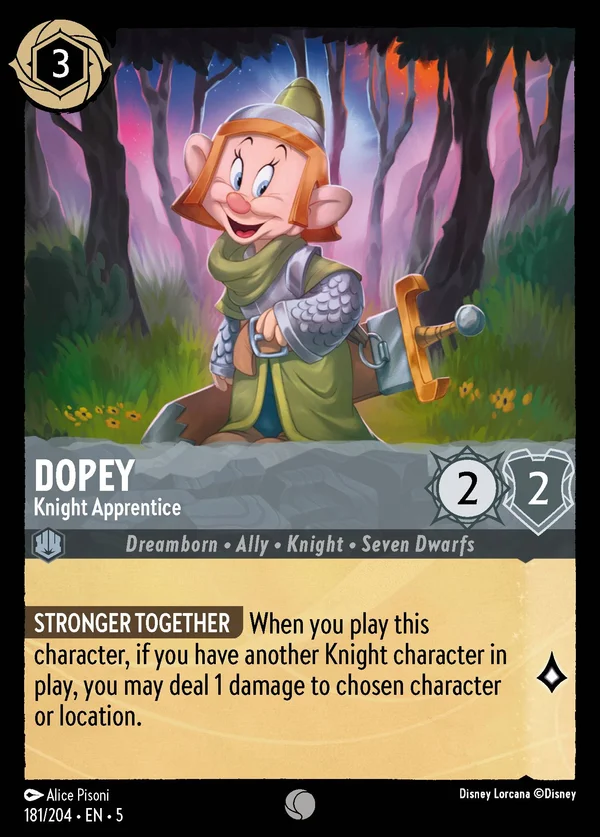 Cucciolo - Apprendista Cavaliere — Disney Lorcana Personaggio card from Shimmering Skies