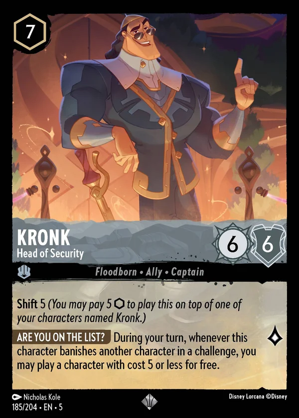 Kronk - Capo della Sicurezza — Disney Lorcana Personaggio card from Shimmering Skies
