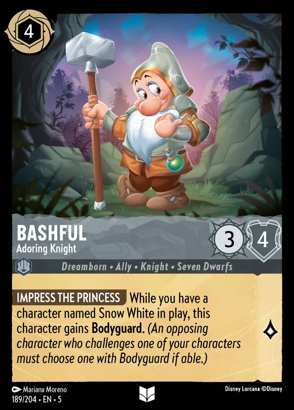 Mammolo - Cavaliere Adorante — Disney Lorcana Personaggio card from Shimmering Skies