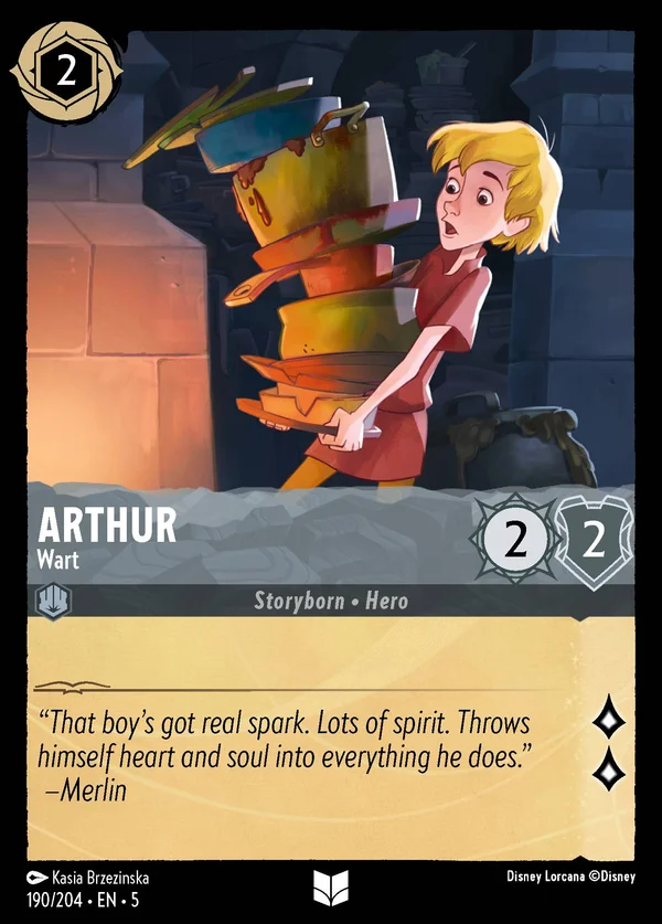 Artù - Semola — Disney Lorcana Personaggio card from Shimmering Skies