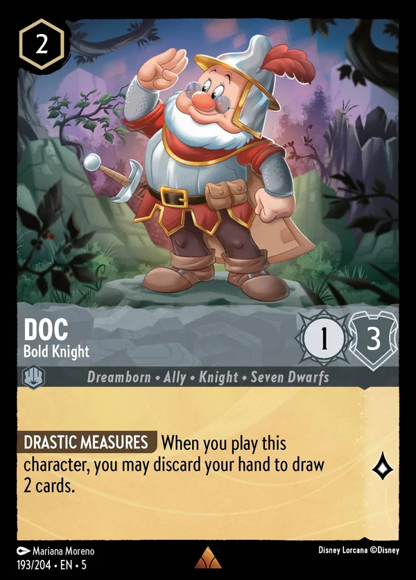 Dotto - Cavaliere Audace — Disney Lorcana Personaggio card from Shimmering Skies
