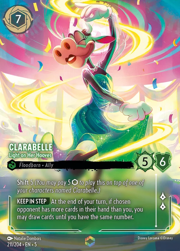 Clarabella - Zoccoli Leggiadri — Disney Lorcana Personaggio card from Shimmering Skies