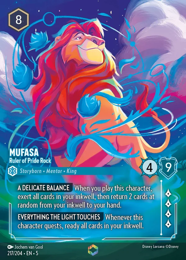 Mufasa - Sovrano della Rupe dei Re — Disney Lorcana Personaggio card from Shimmering Skies