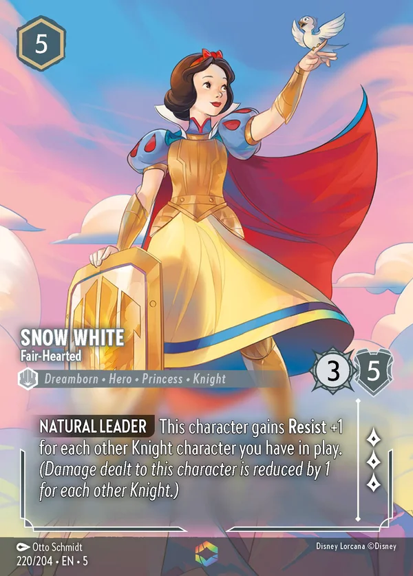 Biancaneve - Giusta di Cuore — Disney Lorcana Personaggio card from Shimmering Skies