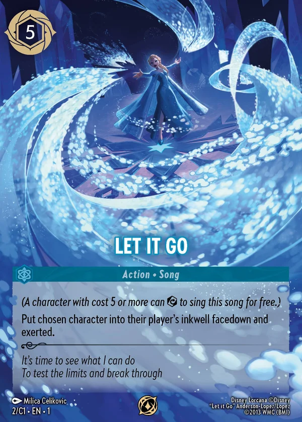 Let It Go — Disney Lorcana Action card from The First Chapter